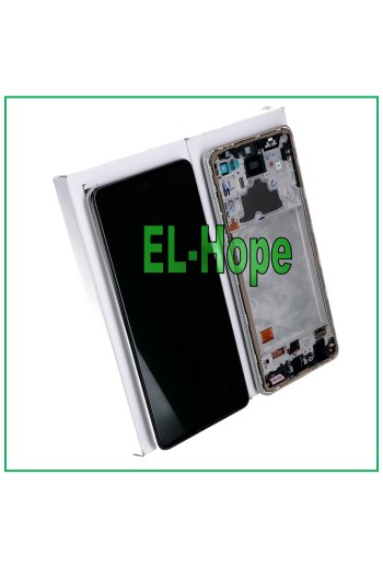 ORIGINAL SERVICE LCD DISPLAY SAMSUNG GALAXY A72 SM-A725 4G TOUCH RAHMEN WEISS