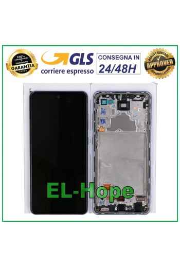 ORIGINAL LCD DISPLAY SERVICE SAMSUNG GALAXY A72 SM A725 A726 TOUCH RAHMEN LILA