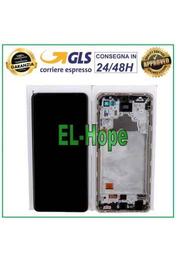 ORIGINAL LCD DISPLAY AKKU SAMSUNG GALAXY A72 SM-A726 5G TOUCH RAHMEN WEISS