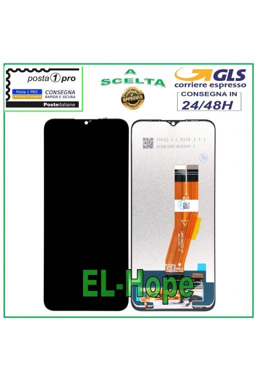 LCD-DISPLAY FÜR SAMSUNG GALAXY M02S SM-M025 TOUCHSCREEN MONTIERTES SCHWARZES GLAS