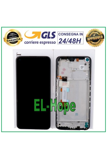ORIGINALRAHMEN LCD-DISPLAY XIAOMI REDMI NOTE 9T / NOTE 9 5G M2007J22 TOUCH SCHWARZ