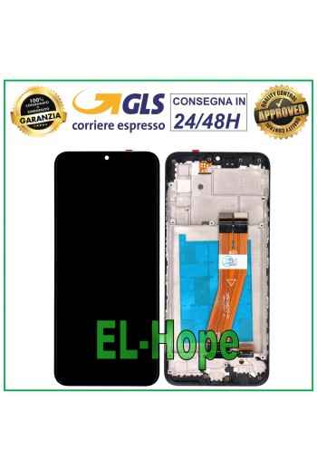 LCD-DISPLAY + RAHMEN FÜR SAMSUNG GALAXY A02S SM A025G TOUCHSCREEN MONTIERT