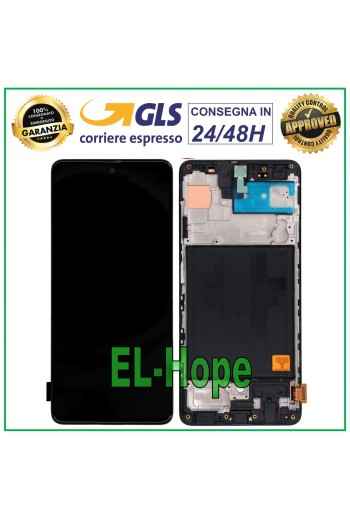 TFT-LCD-DISPLAY + RAHMEN FÜR SAMSUNG GALAXY A51 SM A515 A515F TOUCHSCREEN-GLAS