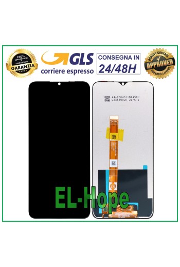 LCD-DISPLAY FÜR OPPO A15S CPH2179 TOUCHSCREEN GLASBILDSCHIRM MONTIERTER SCHWARZER