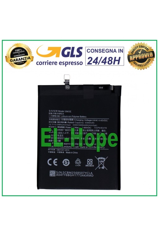 AKKU BM3E FÜR XIAOMI MI8 MI 8 M1803E1A M1803E1C 3400 mAh BATTERIE