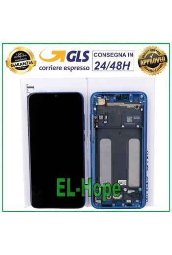 ORIGINAL LCD-DISPLAY + RAHMEN XIAOMI MI 9 LITE M1904F3BG TOUCHSCREEN BLAUES GLAS