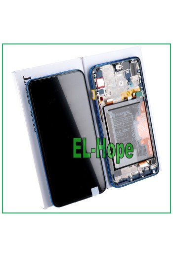 ORIGINAL LCD DISPLAY RAHMEN AKKU HUAWEI P SMART Z STK-LX1 LX2 L21 TOUCH BLAU