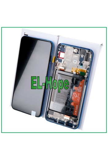 ORIGINAL LCD DISPLAY RAHMEN AKKU HUAWEI P SMART Z STK-LX1 LX2 L21 TOUCH BLAU