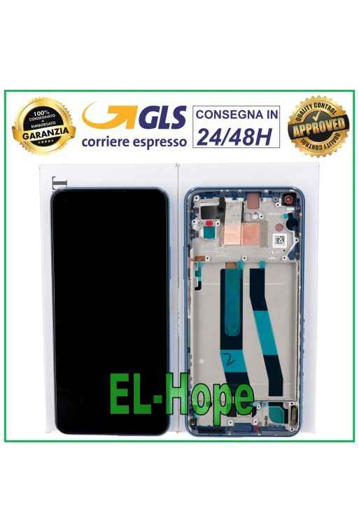 ORIGINALRAHMEN LCD-DISPLAY XIAOMI MI 11 LITE 4G 5G NE M2101K9AG TOUCH BLAUES GLAS