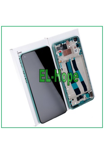 ORIGINALDISPLAY + RAHMEN XIAOMI MI 11 LITE 4G 5G NE M2101K9AG TOUCH GRÜNES GLAS