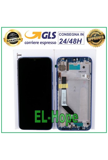 LCD-DISPLAY + ORIGINALRAHMEN XIAOMI REDMI M1901F7G M1901F7H TOUCHSCREEN BLAU