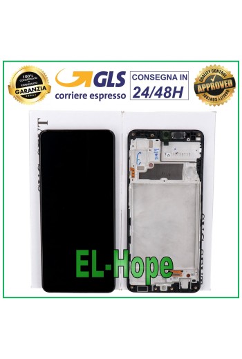 ORIGINALRAHMEN LCD-DISPLAY SAMSUNG GALAXY A22 4G SM-A225 F/FN TOUCHSCREEN SCHWARZ