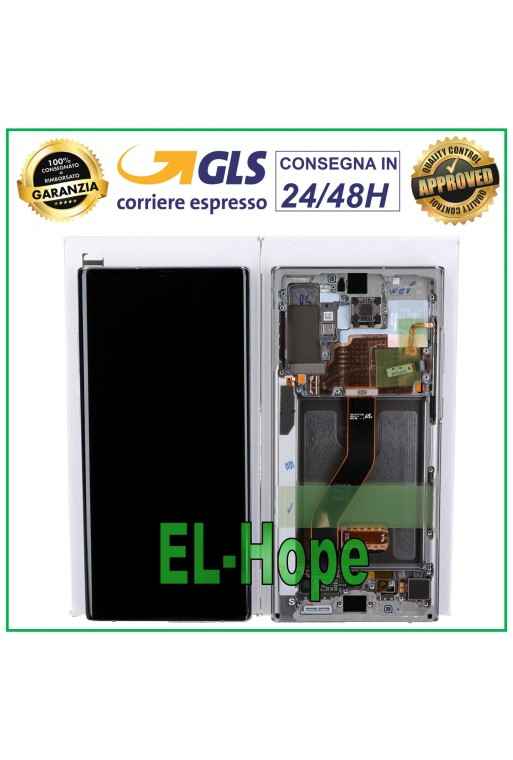 ORIGINAL LCD-DISPLAY SAMSUNG GALAXY NOTE 10 PLUS SM N975 N976 TOUCH GLOW SILBER