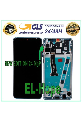 DISPLAYRAHMEN FÜR HUAWEI P30 LITE NEW EDITION 24 MP TOUCHSCREEN MONTIERT BLAU