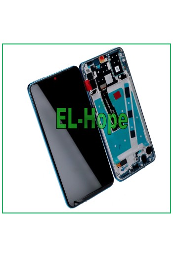 DISPLAYRAHMEN FÜR HUAWEI P30 LITE NEW EDITION 24 MP TOUCHSCREEN MONTIERT BLAU