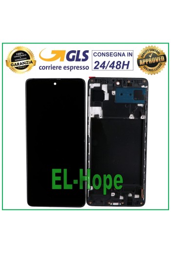 TFT-LCD-DISPLAY + RAHMEN FÜR SAMSUNG GALAXY A71 SM A715 A715F TOUCHSCREEN-GLAS