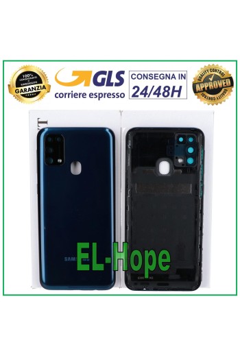 ORIGINAL SAMSUNG GALAXY M31 SM-M315F AKKU-ABDECKUNG BACKCOVER BLAU