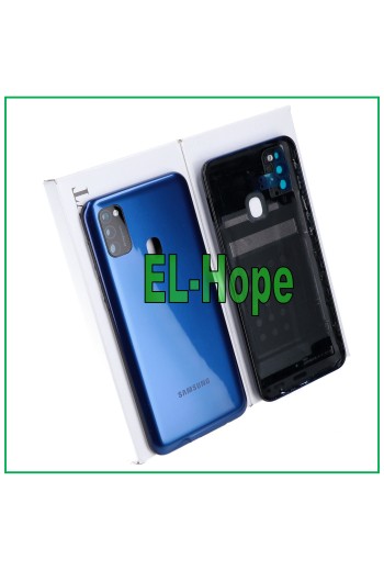 ORIGINAL SAMSUNG GALAXY M21 SM-M215F AKKU-ABDECKUNG BACKCOVER BLAU