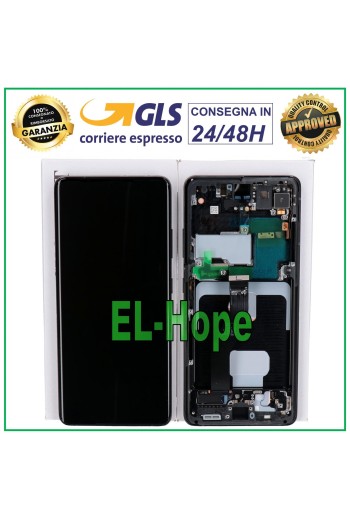 100 % ORIGINAL LCD-DISPLAYRAHMEN SAMSUNG GALAXY S21 ULTRA SM-G998 TOUCH SCHWARZ