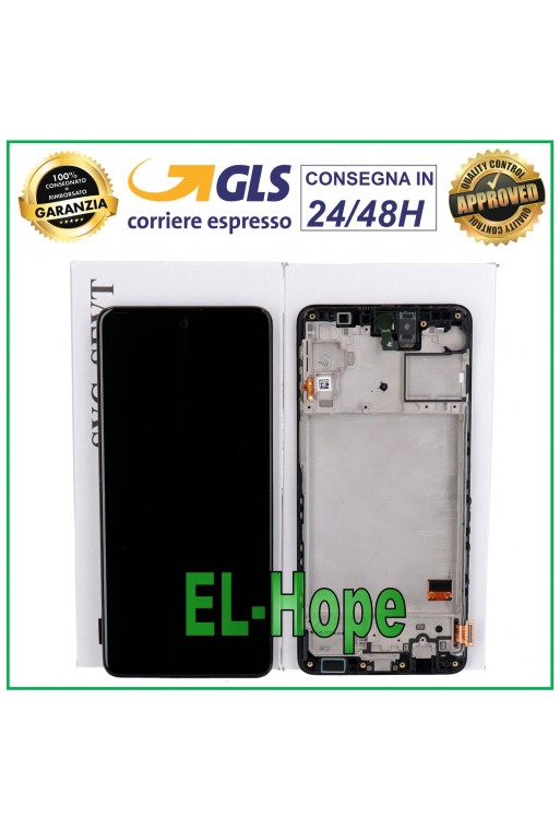 ORIGINAL LCD-DISPLAY + RAHMEN SAMSUNG GALAXY M31S SM M317 F/FN TOUCHSCREEN SCHWARZ