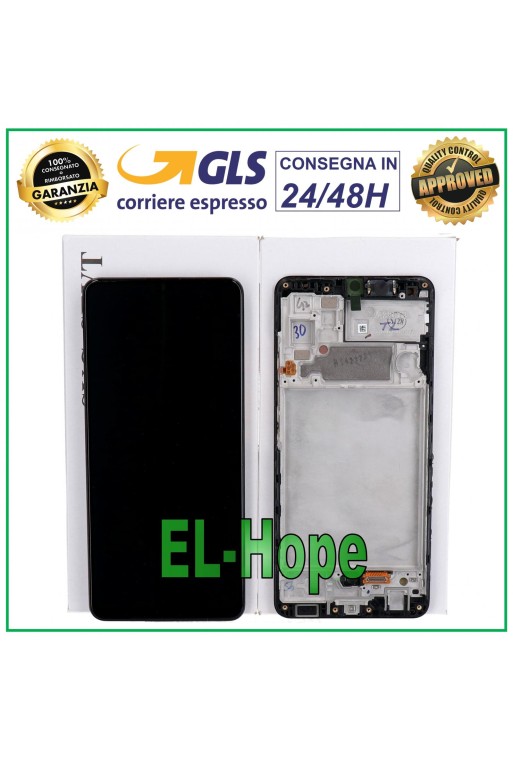 ORIGINALRAHMEN LCD-DISPLAY SAMSUNG GALAXY A32 4G SM-A325 F/FN TOUCHSCREEN SCHWARZ