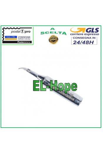 Ersatzspitze gebogen UD-T-IS Metall für Lötstation Stylus Lötkolben 0,2 mm