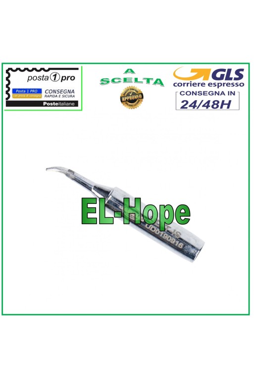 Ersatzspitze gebogen UD-T-IS Metall für Lötstation Stylus Lötkolben 0,2 mm