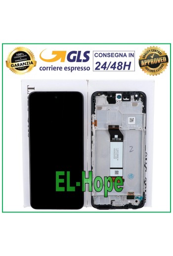 ORIGINAL SERVICERAHMEN LCD-DISPLAY XIAOMI REDMI NOTE 10 5G M2103K19G TOUCH SCHWARZ