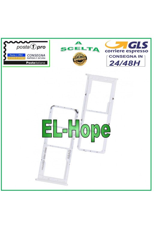 Slot Cart Fach Nano SIM Micro SD Samsung Galaxy A21S SM A217F Weiß