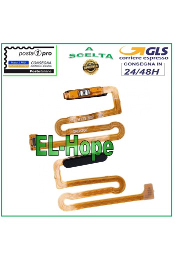 FLACHER FINGERABDRUCKSCHLÜSSEL FINGERABDRUCKSENSOR SAMSUNG GALAXY A12 SM A125 SCHWARZ