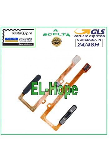 FLACHE FINGERABDRUCKSENSOR-TASTE HUAWEI NOVA 5T YAL-L21 L61 SCHWARZ