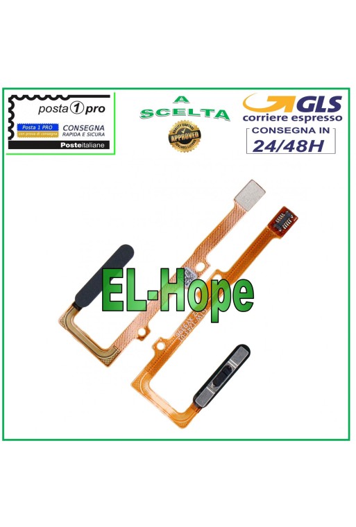 FLACHE FINGERABDRUCKSENSOR-TASTE HUAWEI NOVA 5T YAL-L21 L61 SCHWARZ