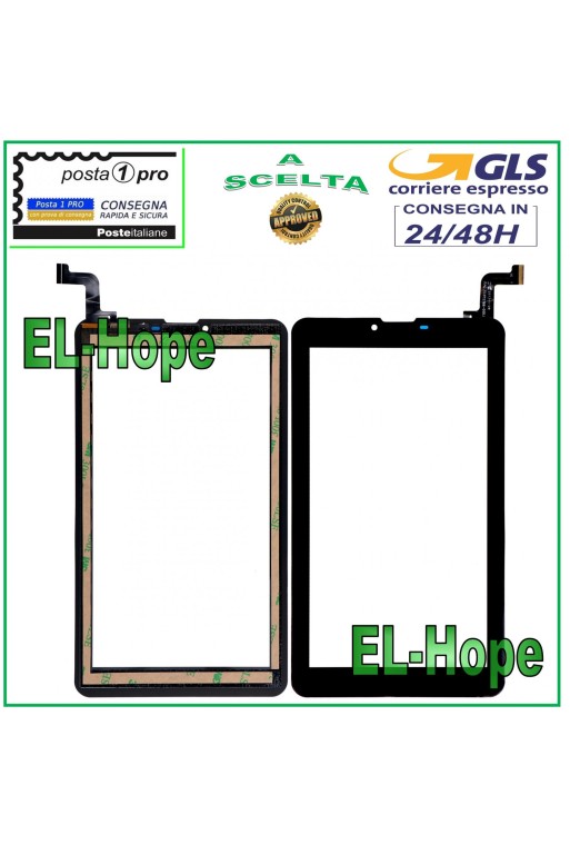TOUCHSCREEN-GLAS-TABLET MAJESTIC TAB 657 FLACH HSCTP-757-7-V0 SCHWARZ SCHWARZ