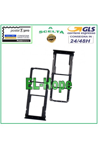 Slot Trolley Halter Micro SIM SD-Kartenfach XIAOMI REDMI NOTE 8T M1908C3XG Schwarz