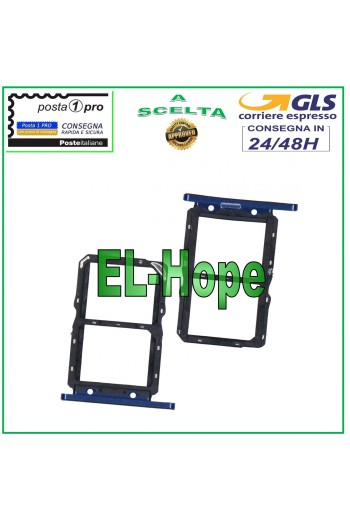 Slot Cart Halter SIM-Karte Fach Micro SD Huawei Nova 5T YAL-L21 L61 L71 Blau