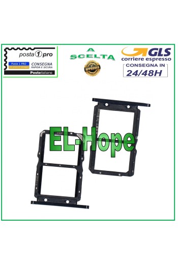 Slot Cart Halter SIM-Kartenfach Micro SD Huawei Nova 5T YAL-L21 L61 L71 Schwarz