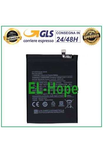 BN46 AKKU FÜR XIAOMI REDMI NOTE 6 / Note 8 M1908C3J / 8T M1908C3XG 4000 mAh