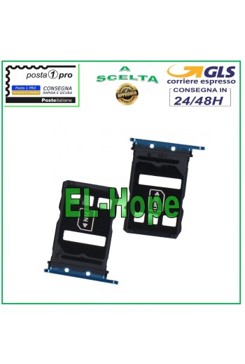 Slot Reader Cart Fach Nano-SIM-Karte für Huawei P40 ANA-LX9 LX4 NX9 Blau