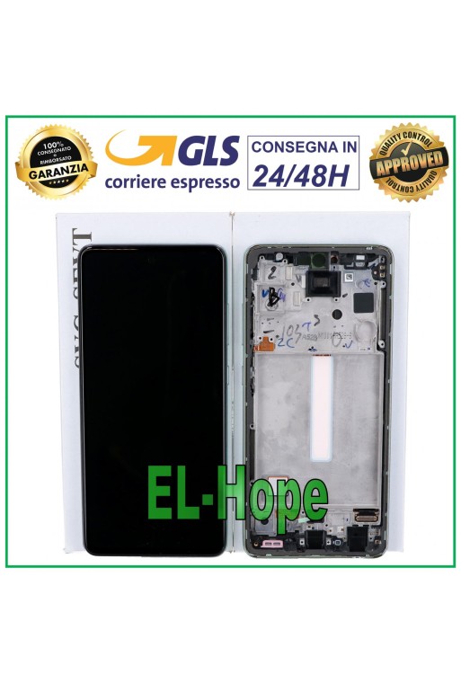 ORIGINAL TOUCH LCD DISPLAY SAMSUNG GALAXY A52S SM A528 A528B RAHMEN GRÜN GRÜN