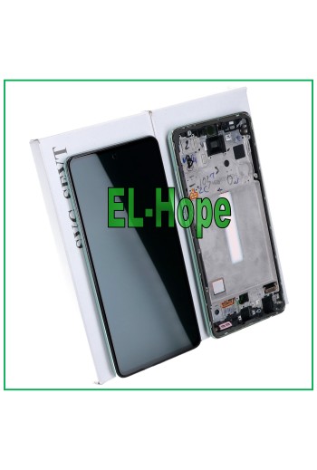 ORIGINAL TOUCH LCD DISPLAY SAMSUNG GALAXY A52S SM A528 A528B RAHMEN GRÜN GRÜN
