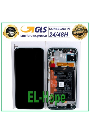 ORIGINAL TOUCH LCD DISPLAY + AKKU HUAWEI P40 LITE JNY-L21A LX1 GRÜN