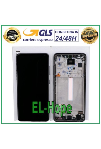100 % ORIGINAL TOUCH-LCD-DISPLAY SAMSUNG GALAXY A52S 5G SM A528 A528B SCHWARZER RAHMEN