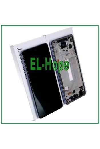 100 % ORIGINAL TOUCH-LCD-DISPLAY SAMSUNG GALAXY A52S SM A528 A528B LILA RAHMEN