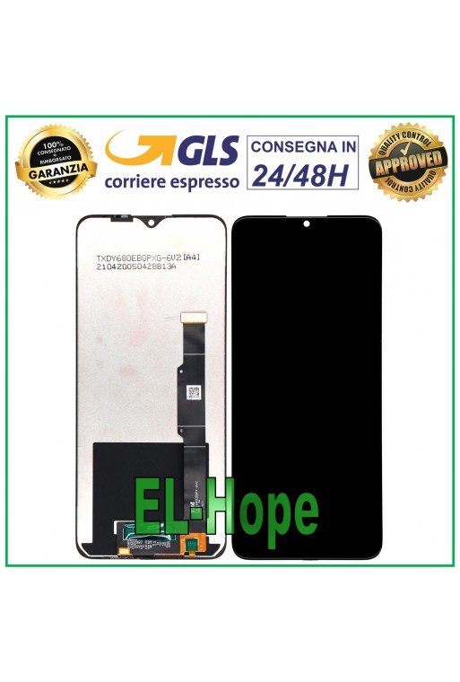 LCD-DISPLAY + TOUCHSCREEN FÜR TCL 20 SE T761H T671H SCHWARZER GLAS-MONITORBILDSCHIRM