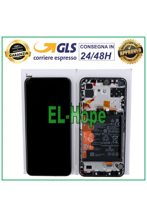 ORIGINAL LCD-DISPLAY + RAHMEN UND AKKU HUAWEI P40 LITE 5G CDY-NX9A TOUCH SCHWARZ