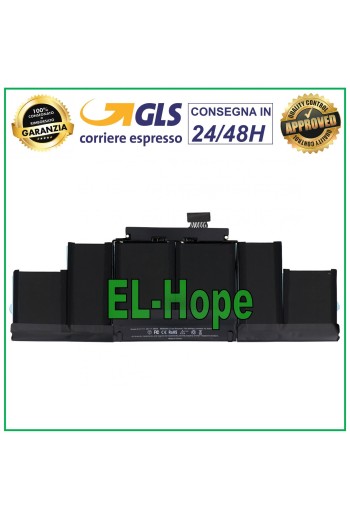 Ersatzakku A1417 für Apple MacBook Pro 15 Zoll, 2012–2013, A1398, 8800 mAh