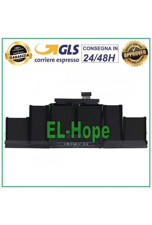 Ersatzakku A1417 für Apple MacBook Pro 15 Zoll, 2012–2013, A1398, 8800 mAh