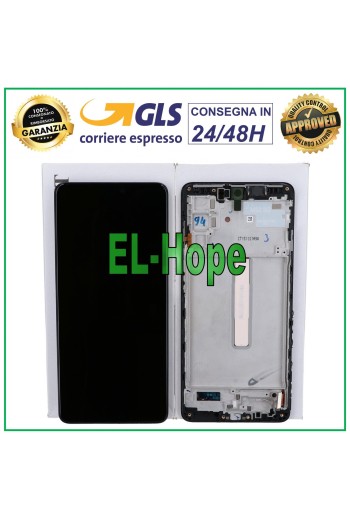 ORIGINAL TOUCH-LCD-DISPLAY SAMSUNG GALAXY M52S 5G 2021 SM M526 M526B SCHWARZER RAHMEN