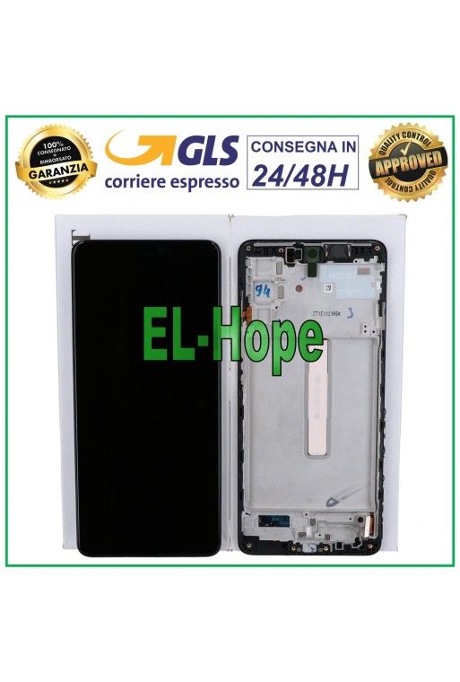 ORIGINAL TOUCH-LCD-DISPLAY SAMSUNG GALAXY M52S 5G 2021 SM M526 M526B SCHWARZER RAHMEN