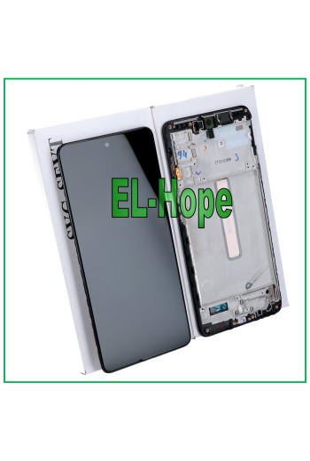 ORIGINAL TOUCH-LCD-DISPLAY SAMSUNG GALAXY M52S 5G 2021 SM M526 M526B SCHWARZER RAHMEN